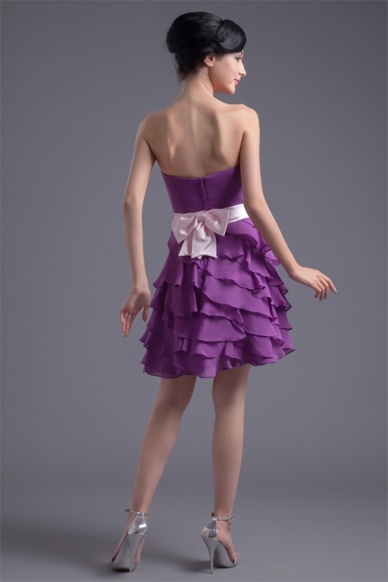 Bows Chiffon Silk like Satin Sleeveless Prom/Formal Evening Dresses 02021457 Bows Chiffon Silk like Satin Sleeveless Prom/Formal Evening Dresses 02021457