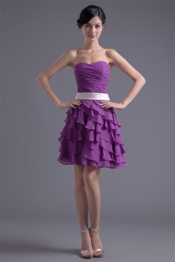 Bows Chiffon Silk like Satin Sleeveless Prom/Formal Evening Dresses 02021457