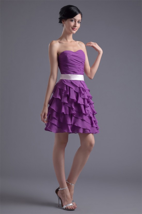 Bows Chiffon Silk like Satin Sleeveless Prom/Formal Evening Dresses 02021457 Bows Chiffon Silk like Satin Sleeveless Prom/Formal Evening Dresses 02021457