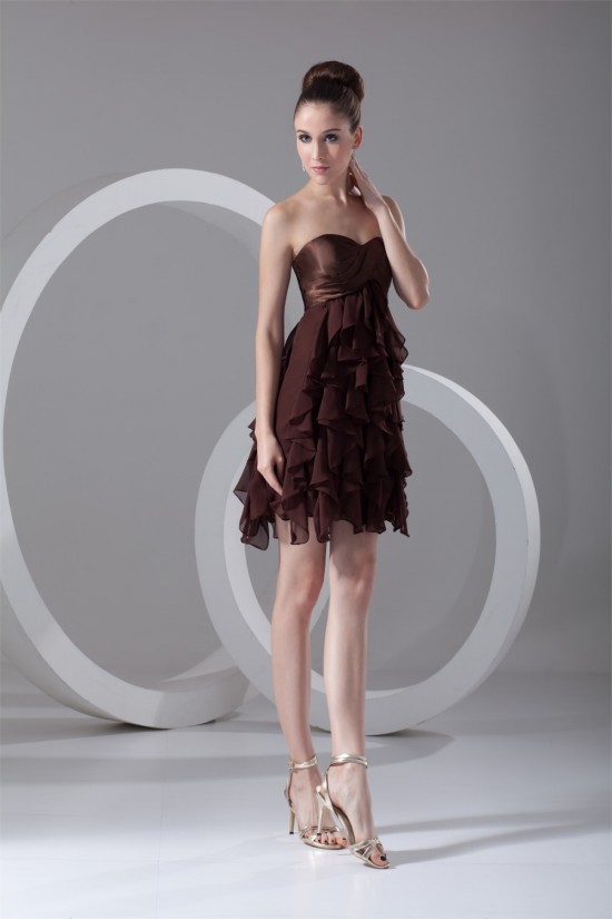 Cascading Ruffles Short/Mini A-Line Sleeveless Prom/Formal Evening Dresses 02021458 Cascading Ruffles Short/Mini A-Line Sleeveless Prom/Formal Evening Dresses 02021458