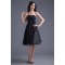 Chiffon Organza Silk like Satin A-Line Knee-Length Little Black Dresses 02021462