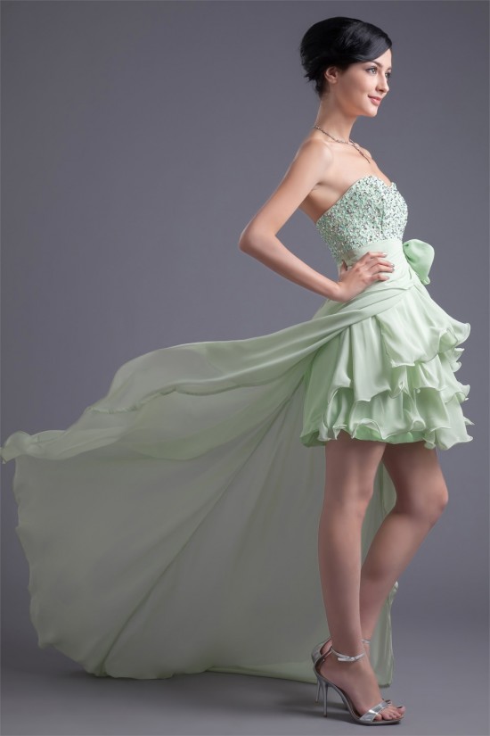 Chiffon Silk like Satin Beading A-Line Sweetheart Prom/Formal Evening Dresses 02021464