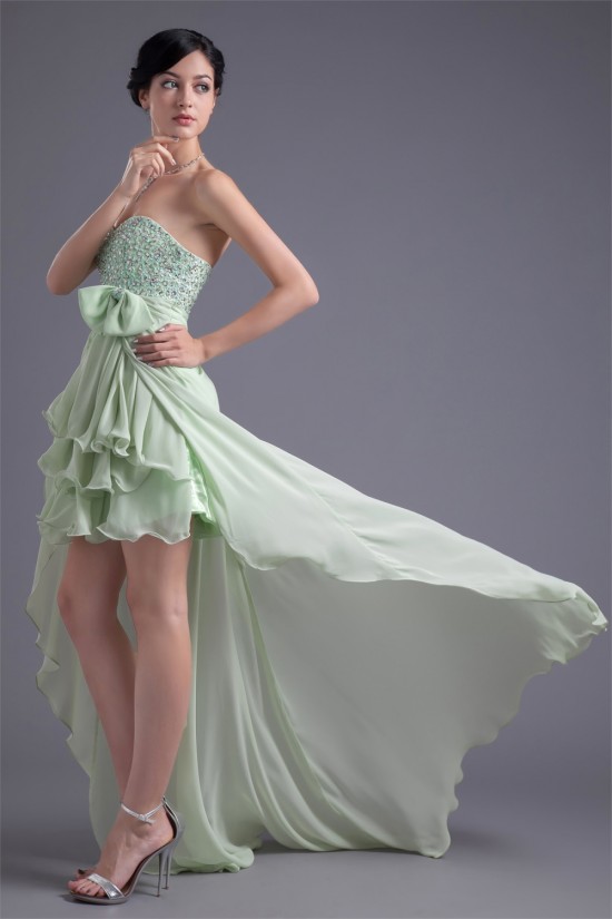 Chiffon Silk like Satin Beading A-Line Sweetheart Prom/Formal Evening Dresses 02021464