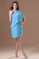 Chiffon Silk like Satin One-Shoulder Short/Mini Prom/Formal Evening Dresses 02021466