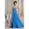 Empire Floor-Length Chiffon Long Blue Beaded Prom/Formal Evening Dresses 02020147