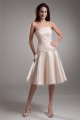 Handmade Flowers Strapless Knee-Length Prom/Formal Evening Bridesmaid Dresses 02021471