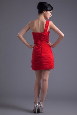 One-Shoulder Beading Short/Mini Sleeveless Prom/Formal Evening Dresses 02021475