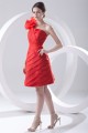 One-Shoulder Sheath/Column Sleeveless Organza Silk like Satin Prom/Formal Evening Dresses 02021478