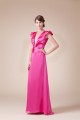 Chiffon Silk like Satin Floor-Length V-Neck Prom/Formal Evening Bridesmaid Dresses 02020148