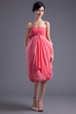Pleats Knee-Length A-Line Sweetheart Sleeveless Prom/Formal Evening Dresses 02021488