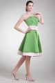 Satin Strapless Sleeveless A-Line Tiered Prom/Formal Evening Bridesmaid Dresses 02021493
