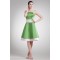 Satin Strapless Sleeveless A-Line Tiered Prom/Formal Evening Bridesmaid Dresses 02021493