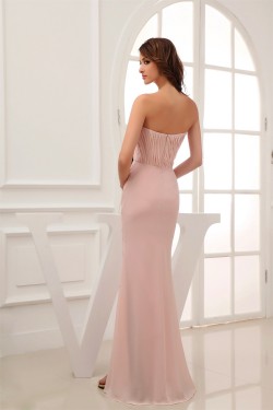 Chiffon Strapless Mermaid/Trumpet Long Prom/Formal Evening Dresses 02020150