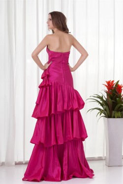 Sheath/Column Taffeta Sweetheart Brush Sweep Train Prom/Formal Evening Dresses 02021501
