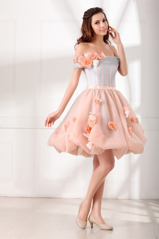 Short/Mini Off-the-Shoulder Princess Sleeveless Prom/Formal Evening Cocktail Homecoming Dresses 02021507