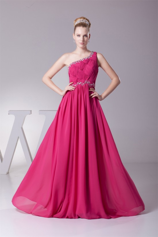 A-Line One-Shoulder Beading Long Prom Evening Formal Bridesmaid Dresses 02020151 A-Line One-Shoulder Beading Long Prom Evening Formal Bridesmaid Dresses 02020151