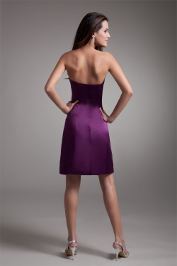 Short/Mini Strapless Sheath/Column Sleeveless Prom/Formal Evening Bridesmaid Dresses 02021514