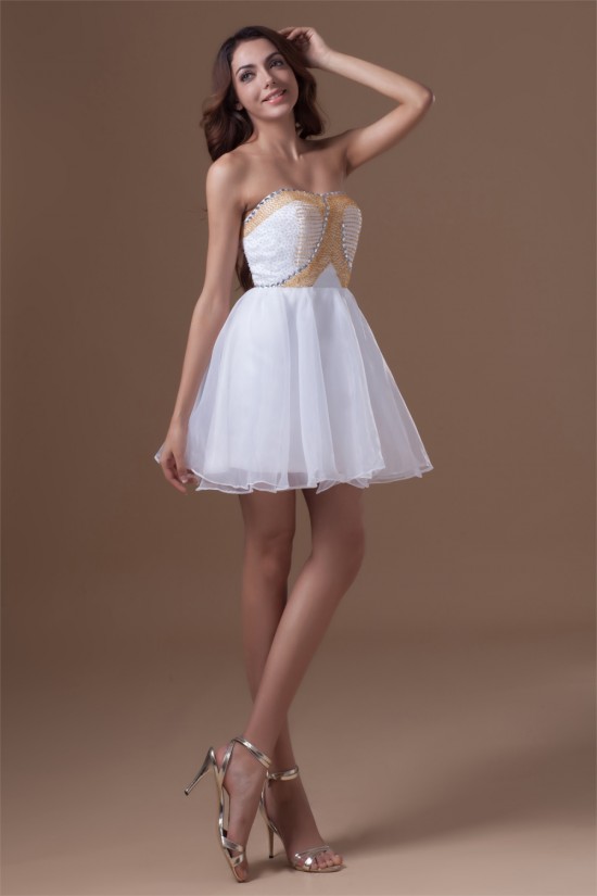 Sleeveless Organza Silk like Satin Sweetheart Prom/Formal Evening Dresses 02021526