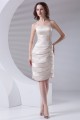 Sleeveless Pleats Sheath/Column Knee-Length Prom/Formal Evening Dresses 02021527