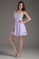 Sleeveless Short/Mini Straps Ruched Chiffon Silk like Satin Prom/Formal Evening Dresses 02021533