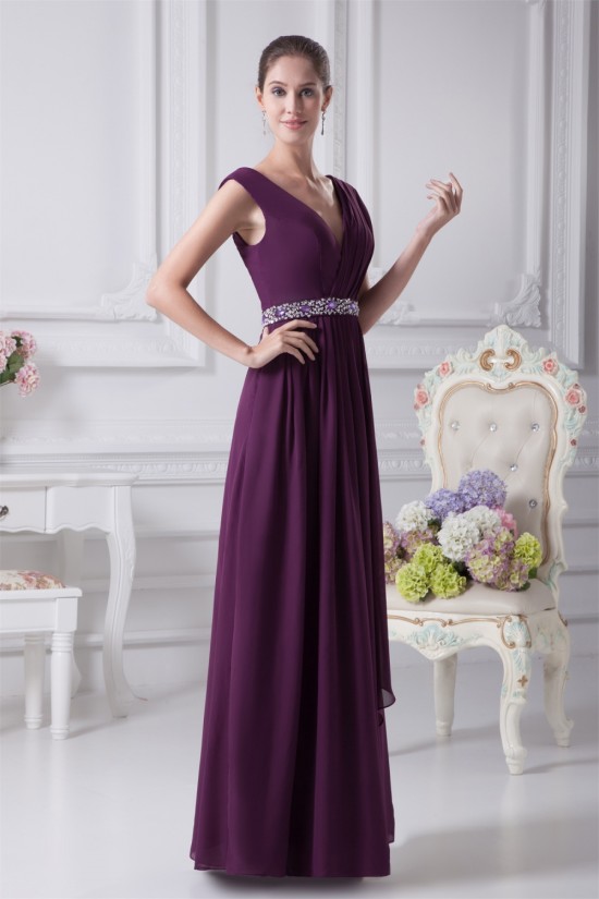 A-Line V-Neck Beading Long Purple Prom/Formal Evening Dresses 02020154 A-Line V-Neck Beading Long Purple Prom/Formal Evening Dresses 02020154