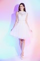 A-Line Short White Lace Prom/Formal Evening Cocktail Homecoming Dresses 02021546 A-Line Short White Lace Prom/Formal Evening Cocktail Homecoming Dresses 02021546