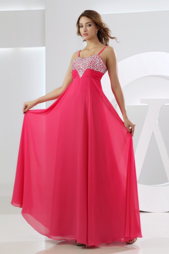 A-Line Chiffon Spaghetti Strap Beaded Prom/Formal Evening Dresses 02020157 A-Line Chiffon Spaghetti Strap Beaded Prom/Formal Evening Dresses 02020157