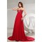A-Line Empire Beaded Long Red Chiffon Prom/Formal Evening Maternity Dresses 02020159
