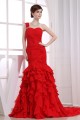 Elegant One-Shoulder Long Red Criss Cross Prom/Formal Evening Dresses 02020160 Elegant One-Shoulder Long Red Criss Cross Prom/Formal Evening Dresses 02020160