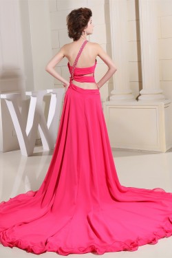 Court Train Sleeveless Beading One-Shoulder Prom/Formal Evening Dresses 02020164