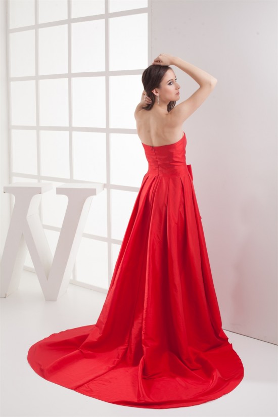 A-Line Strapless Court Train Taffeta Sleeveless Long Prom/Formal Evening Dresses 02020166 A-Line Strapless Court Train Taffeta Sleeveless Long Prom/Formal Evening Dresses 02020166
