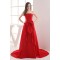 A-Line Strapless Court Train Taffeta Sleeveless Long Prom/Formal Evening Dresses 02020166