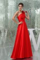 A-Line Floor-Length Beading One-Shoulder Long Red Prom/Formal Evening Bridesmaid Dresses 02020171