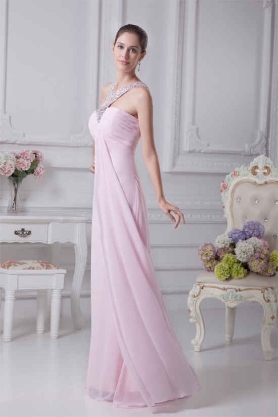 A-Line Floor-Length Sleeveless Long Pink Prom Evening Bridesmaid Dresses 02020173 A-Line Floor-Length Sleeveless Long Pink Prom Evening Bridesmaid Dresses 02020173