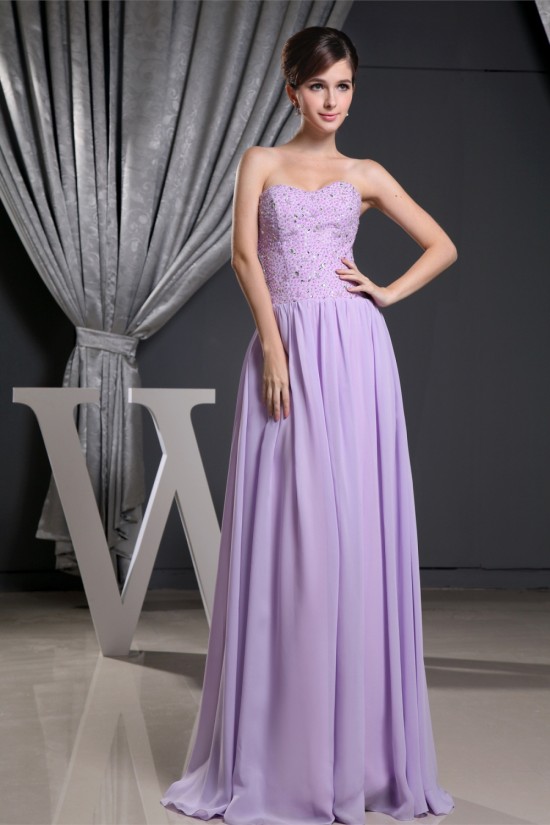 A-Line Floor-Length Sleeveless Chiffon Prom/Formal Evening Dresses 02020174