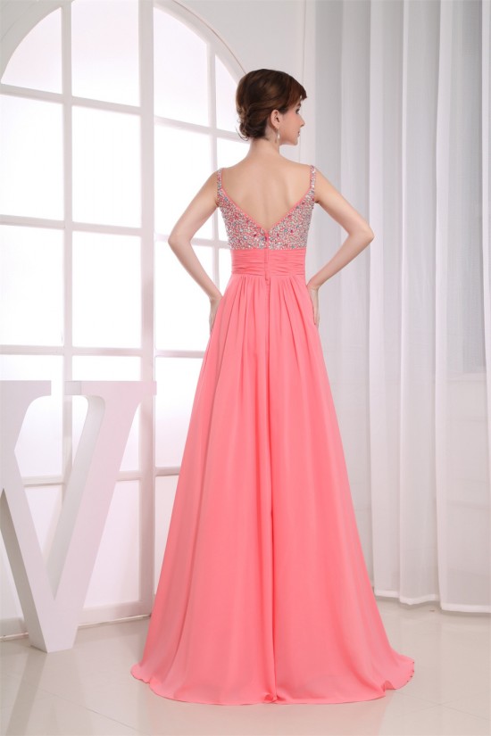 A-Line Sleeveless Floor-Length Chiffon Prom/Formal Evening Dresses 02020175 A-Line Sleeveless Floor-Length Chiffon Prom/Formal Evening Dresses 02020175