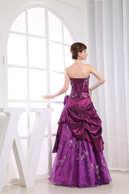 Floor-Length A-Line Taffeta Ice Yarn Strapless Prom/Formal Evening Dresses 02020176 Floor-Length A-Line Taffeta Ice Yarn Strapless Prom/Formal Evening Dresses 02020176