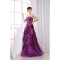 Floor-Length A-Line Taffeta Ice Yarn Strapless Prom/Formal Evening Dresses 02020176