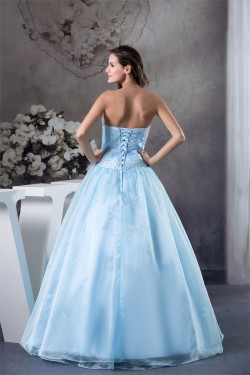 Ball Gown Floor-Length Beading Sweetheart Blue Prom/Formal Evening Dresses 02020179