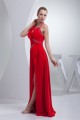 Floor-Length Beading Sleeveless Halter A-Line Long Red Prom/Formal Evening Dresses 02020185