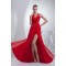 Floor-Length Beading Sleeveless Halter A-Line Long Red Prom/Formal Evening Dresses 02020185
