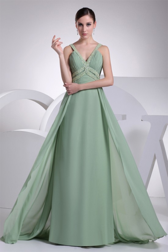 A-Line Floor-Length Chiffon Beaded Long Prom Evening Formal Bridesmaid Dresses 02020186 A-Line Floor-Length Chiffon Beaded Long Prom Evening Formal Bridesmaid Dresses 02020186