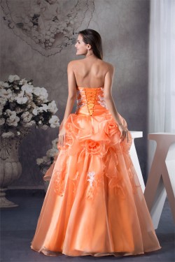 Ball Gown Floor-Length Handmade Flowers Sweetheart Prom/Formal Evening Dresses 02020187