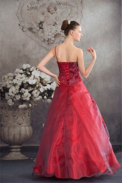 Ball Gown Floor-Length One-Shoulder Beading Prom/Formal Evening Dresses 02020189