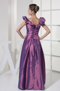 Floor-Length Satin Taffeta Sleeveless A-Line Prom/Formal Evening Dresses 02020192