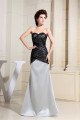 Floor-Length Satin Tulle Sleeveless Mermaid/Trumpet Black White Prom/Formal Evening Dresses 02020193 Floor-Length Satin Tulle Sleeveless Mermaid/Trumpet Black White Prom/Formal Evening Dresses 02020193