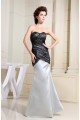 Floor-Length Satin Tulle Sleeveless Mermaid/Trumpet Black White Prom/Formal Evening Dresses 02020193 Floor-Length Satin Tulle Sleeveless Mermaid/Trumpet Black White Prom/Formal Evening Dresses 02020193