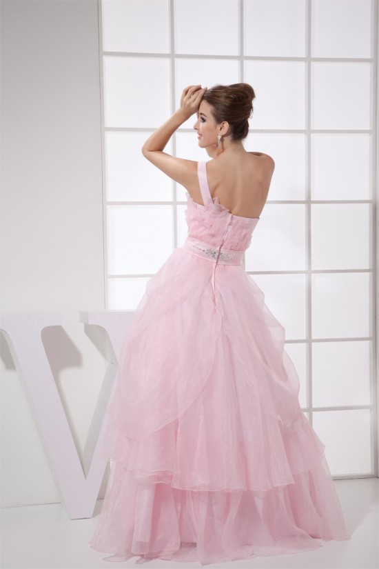 Floor-Length Sleeveless Ruffles Long Pink Prom/Formal Evening Dresses 02020196 Floor-Length Sleeveless Ruffles Long Pink Prom/Formal Evening Dresses 02020196