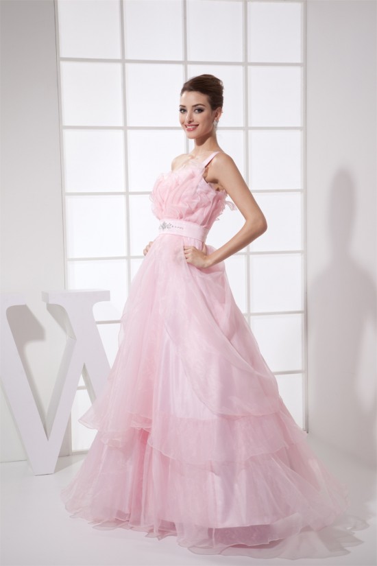 Floor-Length Sleeveless Ruffles Long Pink Prom/Formal Evening Dresses 02020196 Floor-Length Sleeveless Ruffles Long Pink Prom/Formal Evening Dresses 02020196