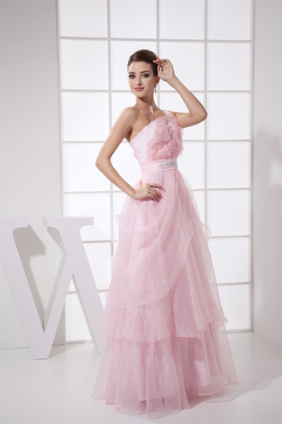 Floor-Length Sleeveless Ruffles Long Pink Prom/Formal Evening Dresses 02020196 Floor-Length Sleeveless Ruffles Long Pink Prom/Formal Evening Dresses 02020196